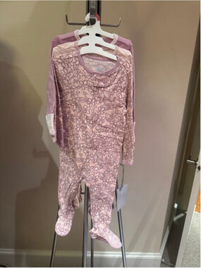 Cloud Island Pajama Set 6-9 Months Pink Floral White